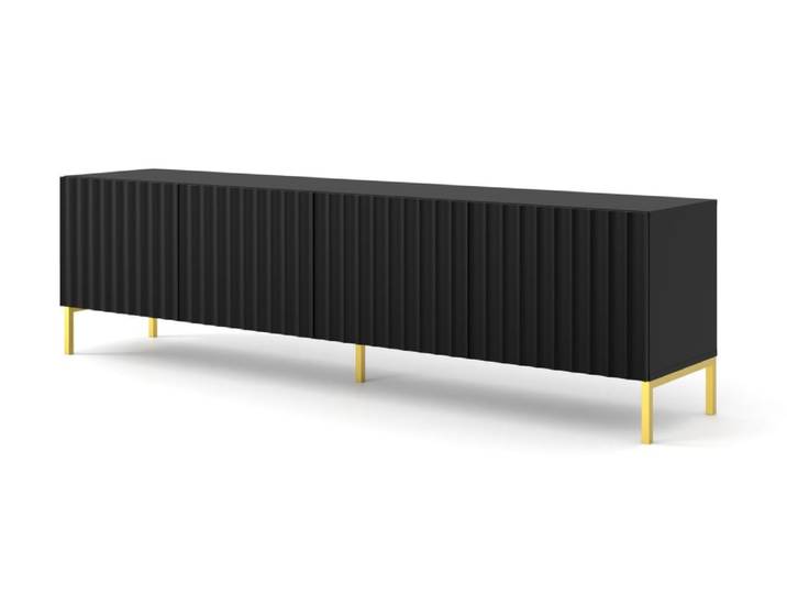 Meuble TV effet bois Noir