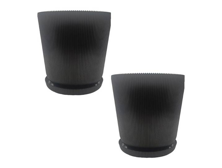 Relaxdays Blumentopf mit Untersetzer 2er Set