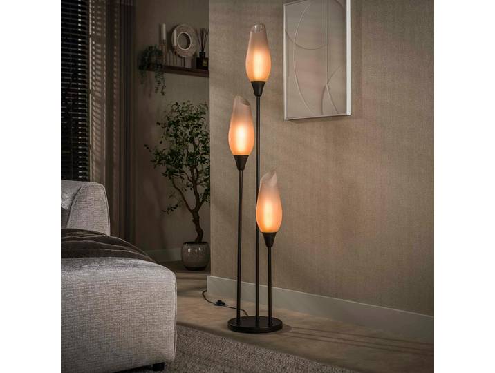 Lampadaire 3 torches en verre NIAGARA - Verre mat