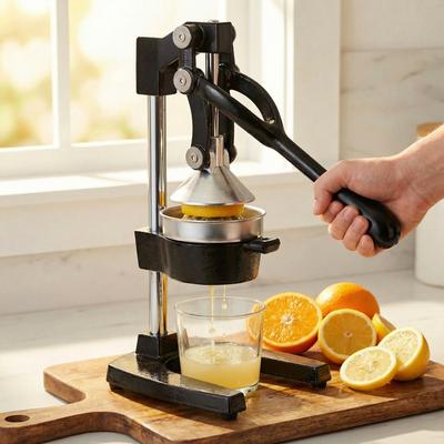 CoolArea Citrus Juicer, Extra-Large Cast Iron Grade Manual Hand Press, Heavy Duty Countertop Squeezer for Fresh Orange Juice