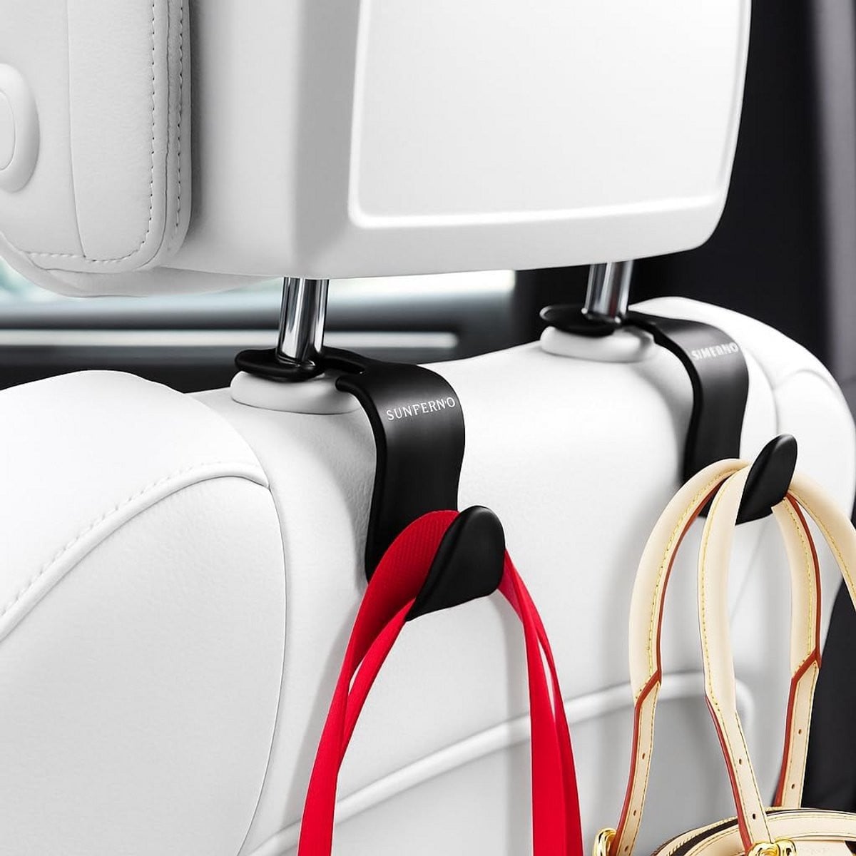Universele Auto Hoofdsteun Haken (4 stuks) - Achterbank Organizer Hanger voor Tassen en Boodschappen