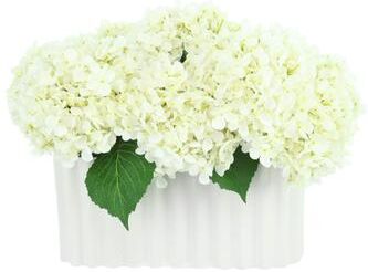 Creative Labs Hydrangeas in Pleated Ceramic Vase