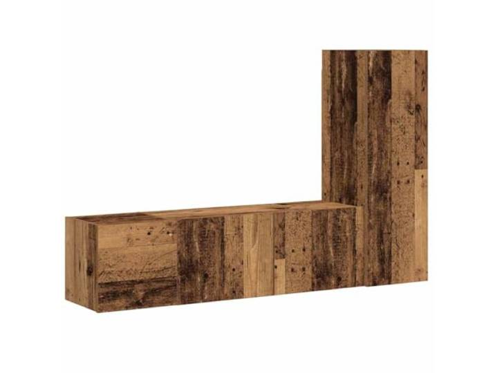 HEFZGDB TV-Wandschränke 3 STK. Altholz-Optik Holzwerkstoff mit viel Stauraum und modernem Design für Ihr Interieur, langlebiges Material, bequemer Zusammenbau, dekorative Ergänzung,