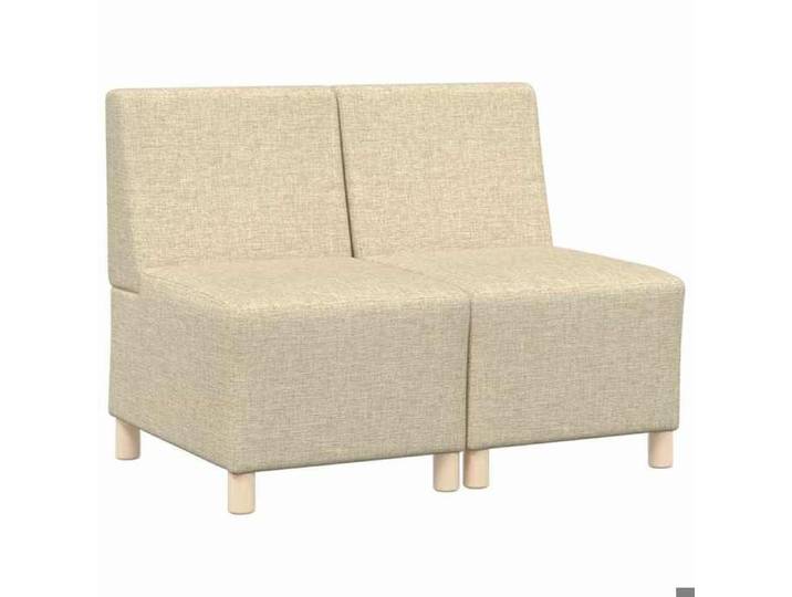 NOUVEAU Sofa de salon/bureau - Unité de Sofa Modulaire Sans Accoudoirs 2 pcs - pour 2 personnes - Crème tissu - 55x74x82cm 32756