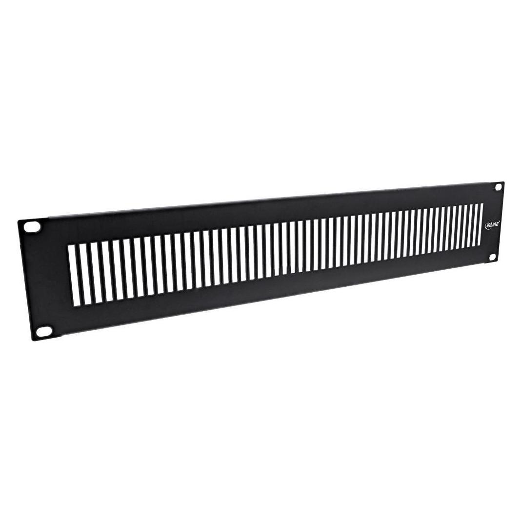 InLine 48,30cm (19") Blindplatte perforiert, 2HE, RAL 9005 schwarz (19111H)