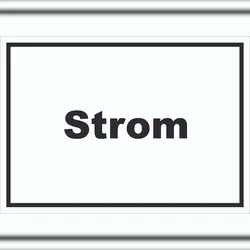 HB-Druck Strom Schild mit Text Anschluss waagerecht A5 (148x210mm)