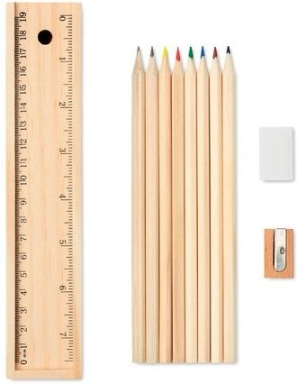 Set de 12 crayons personnalisé en bois bois
