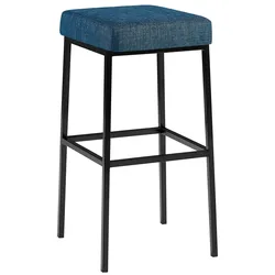 CLP Barhocker Montreal B80 Stoff   Farbe: blau, Gestell Farbe: schwarz