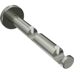 TRÄGER FÜR GARDINENSTANGEN 16 mm Ø, Medium 2-läufig, Edelstahl-Optik