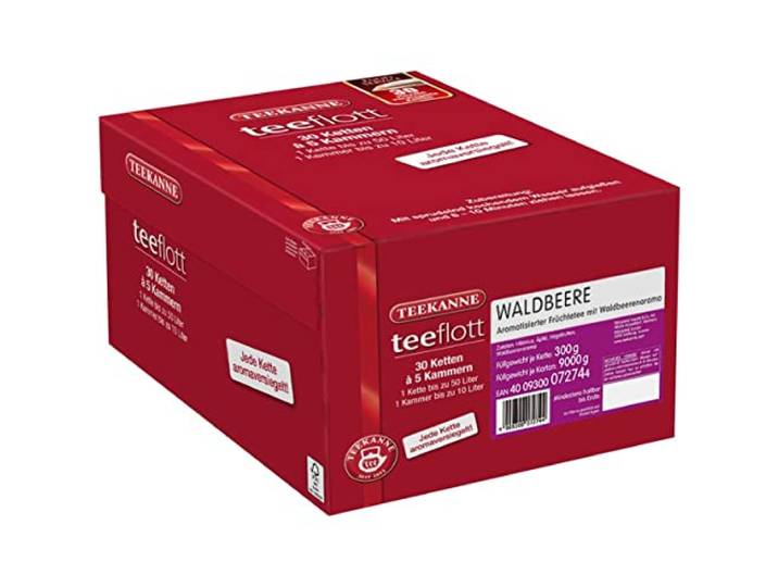 Teekanne teeflott Gro?filterketten (Waldbeere) 30 Ketten ? 5 Kammern (150 ? 10 Liter) Tee f?r Event & Gastronomie Gro?e Teebeutel