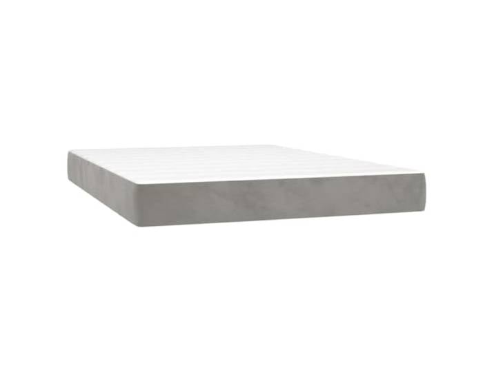 FDSAQOPT Taschenfederkernmatratze Mittel Hellgrau 137x190x20 cm Samt Taschenfedern, Samtbezug, mittelharte Unterstützung, Schaumstoff, 137x190x20 cm, Hellgrau