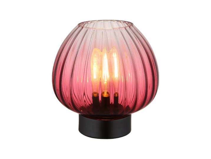 Globo Tischleuchte Solveig - Rot Glamour, Skandinavisch, Vintage