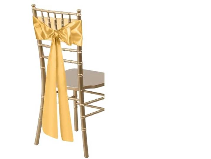 Stuhlschleifen für Hochzeiten 10/50 PCS Satin Stuhl Schärpen Dekorative Schleife Krawatten Band for Hochzeit Party Bankett Home Küche Dekoration(Gold,50pcs)