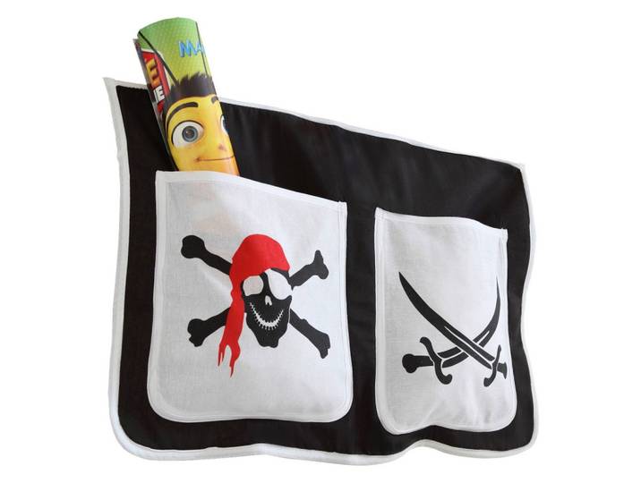 Betttasche Stofftasche , schwarz/weiß