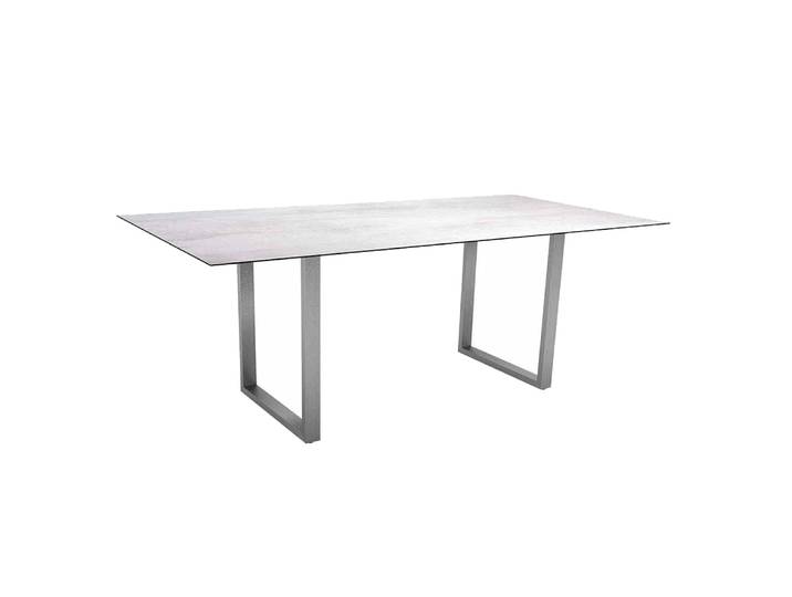 Stern Edelstahl Kufentisch mit Tischplatte Silverstar 2.0 200x100