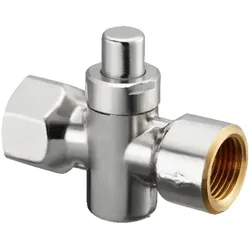Oventrop OV Manometer-Druckknopfhahn Messing vernickelt DN 15, Zubehör Heizen