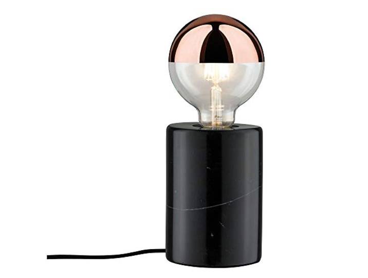 Paulmann 79600 Neordic Nordin Tischleuchte max. 1x20W Tischlampe für E27 Lampen Nachttischlampe Schwarz 230V Marmor ohne Leuchtmittel
