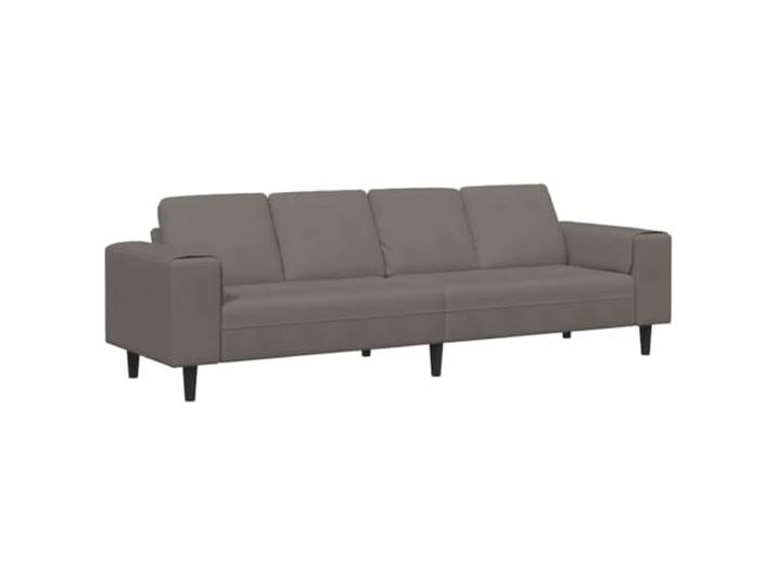 IBUQDDV Sofa Hellgrau 250 x 77 x 76 cm Cordstoff Modernes Design, Cordstoff, Federkissen, schwarze Füße, Innenbereich, Wohnzimmer, Leseecke