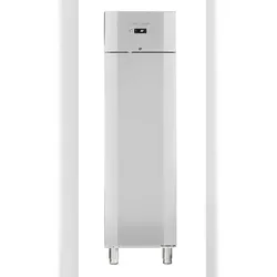 Cool Head Edelstahlkühlschrank, 450 Liter. Heißes Gasauftauen. Gedruckte Anleitungen. Temperatur -2°/+8°C.  Maße (LxWxH) 68x73x197,5 cm. Cool Head QR4