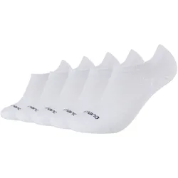 5er Pack camano Mesh Ventilation No Show Füßlinge 1000 - white 35-38