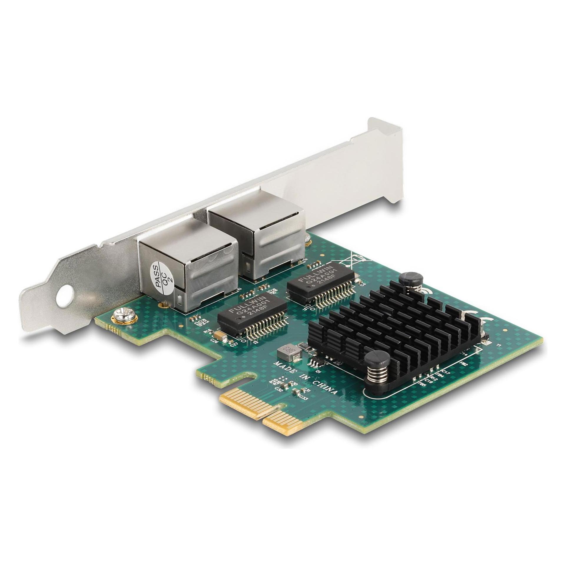 Delock PCI Express x1 Karte zu 2 x RJ45 Gigabit LAN BCM (PCIe) (88205)