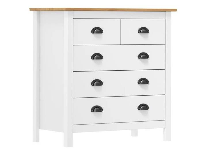 UNIQUE Buffets & bahuts Buffet Hill Range Buffet moderne Blanc 79x40x80 cm Bois de pin solide 1521