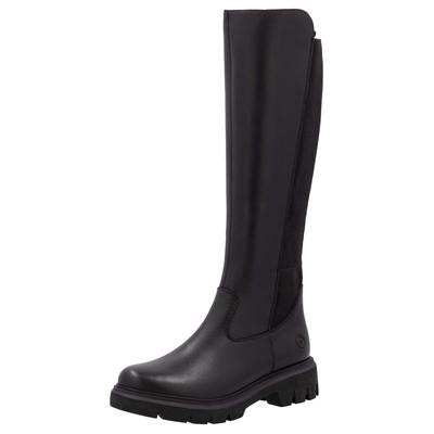 Stiefel REMONTE, Damen, Gr. 36, XS-Schaft, schwarz, Elastischer Einsatz, Leder, Lederimitat, unifarben, Schuhe Stiefel, Blockabsatz, Businessmode, Langschaftstiefel, Schafthöhe ca. 37 cm