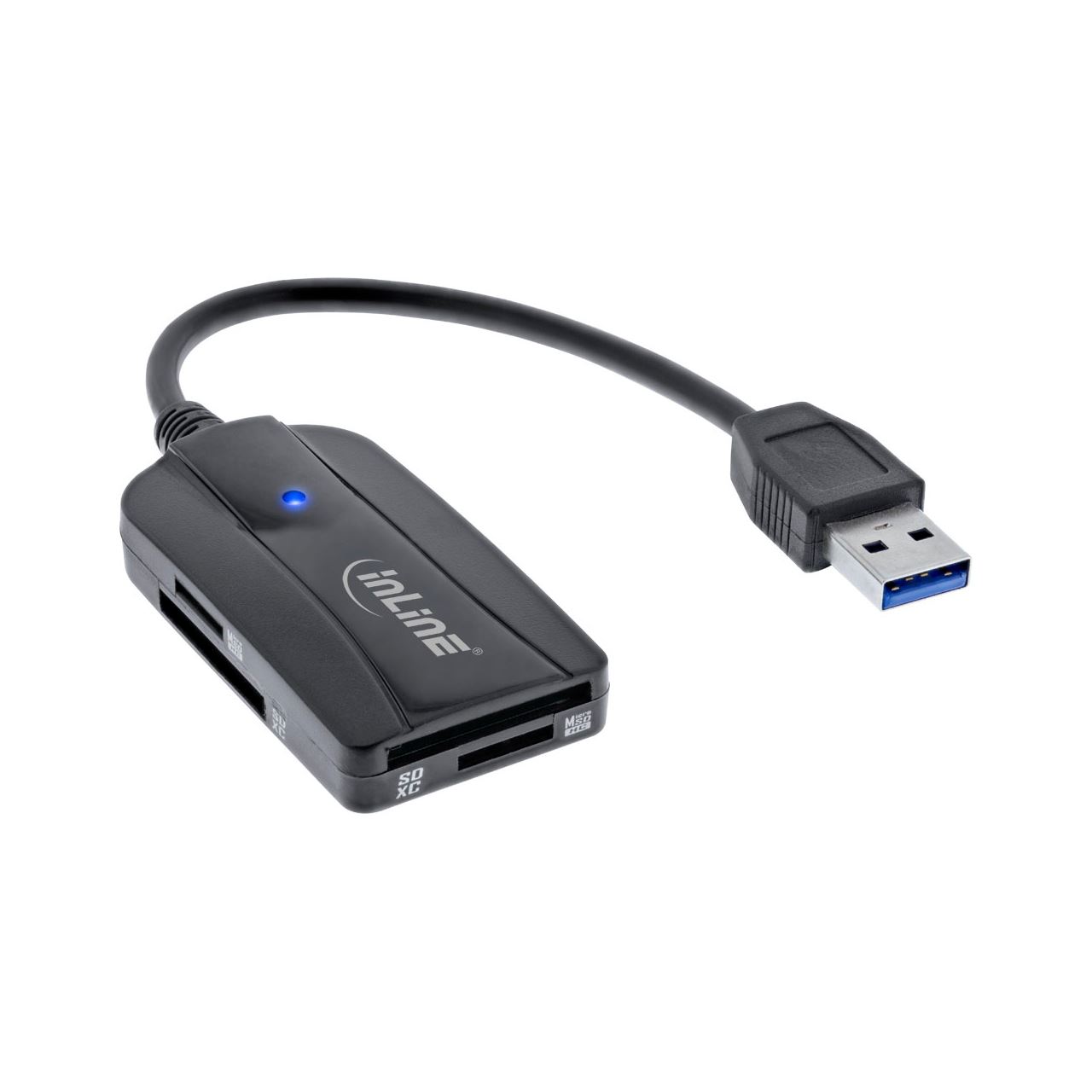InLine Card Reader USB 3.1 USB-A, für SD/SDHC/SDXC, microSD, UHS-II kompatibel