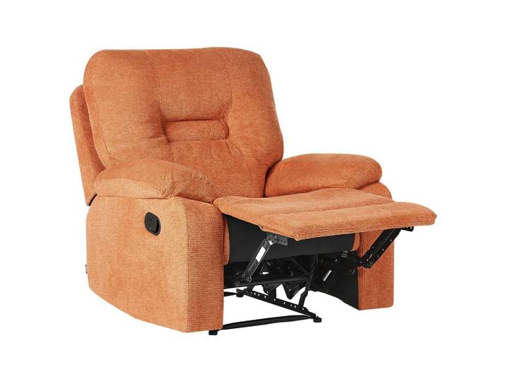 FERNSEHSESSEL mit Fußstütze Stoff Orange Bergen