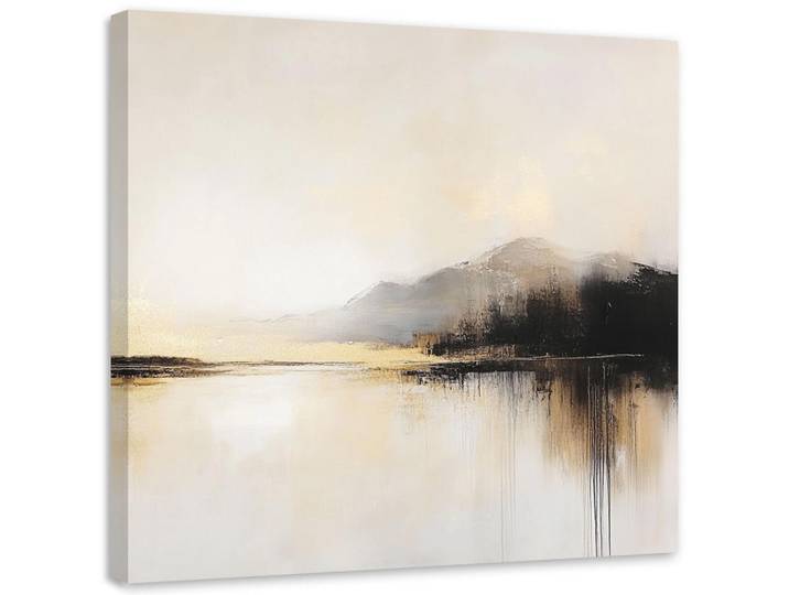 Feeby Leinwandbild Abstraktion in Beige 50x50cm, Rechteckig, 50x50 cm, Bilder & Rahmen, Bilder, Leinwandbilder