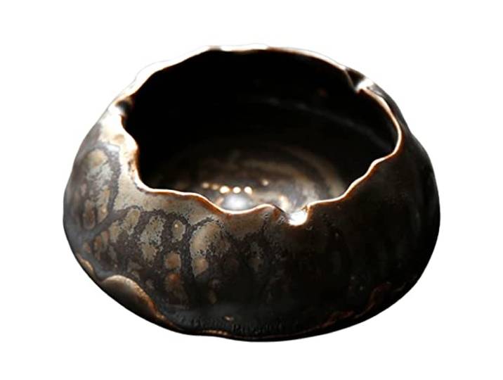 FBHappiness Keramik-Aschenbecher, Dekoration, Geschenk, kreativer Aschenbecher in Bergform ohne Deckel, Retro-Aschenbecher für Zigaretten und Zigarren, braun