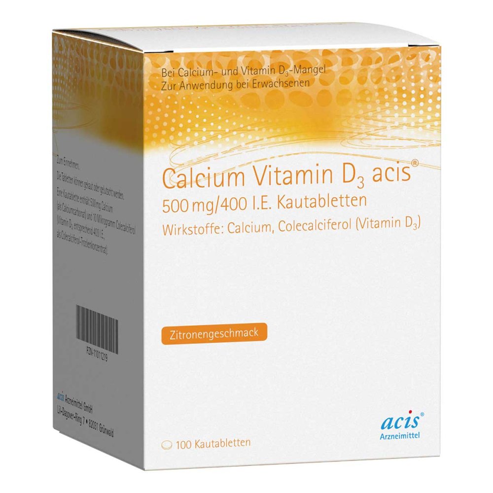 MIBE GmbH Arzneimittel Calcium Vitamin D3 acis 500mg/400 internationale Einheiten 11011219