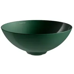 Laufen CHARACTERS Aufsatzwaschtisch, glasierter Stahl, rund, 300 x 300 x 118 mm in Deep Green