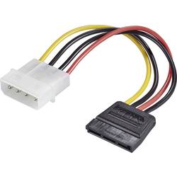 Renkforce Strom Adapter [1x IDE-Strom-Stecker 4pol. - 1x SATA-Strom-Buchse 15pol.] 0.12 m Schwarz, Rot, Gelb RF-4174632