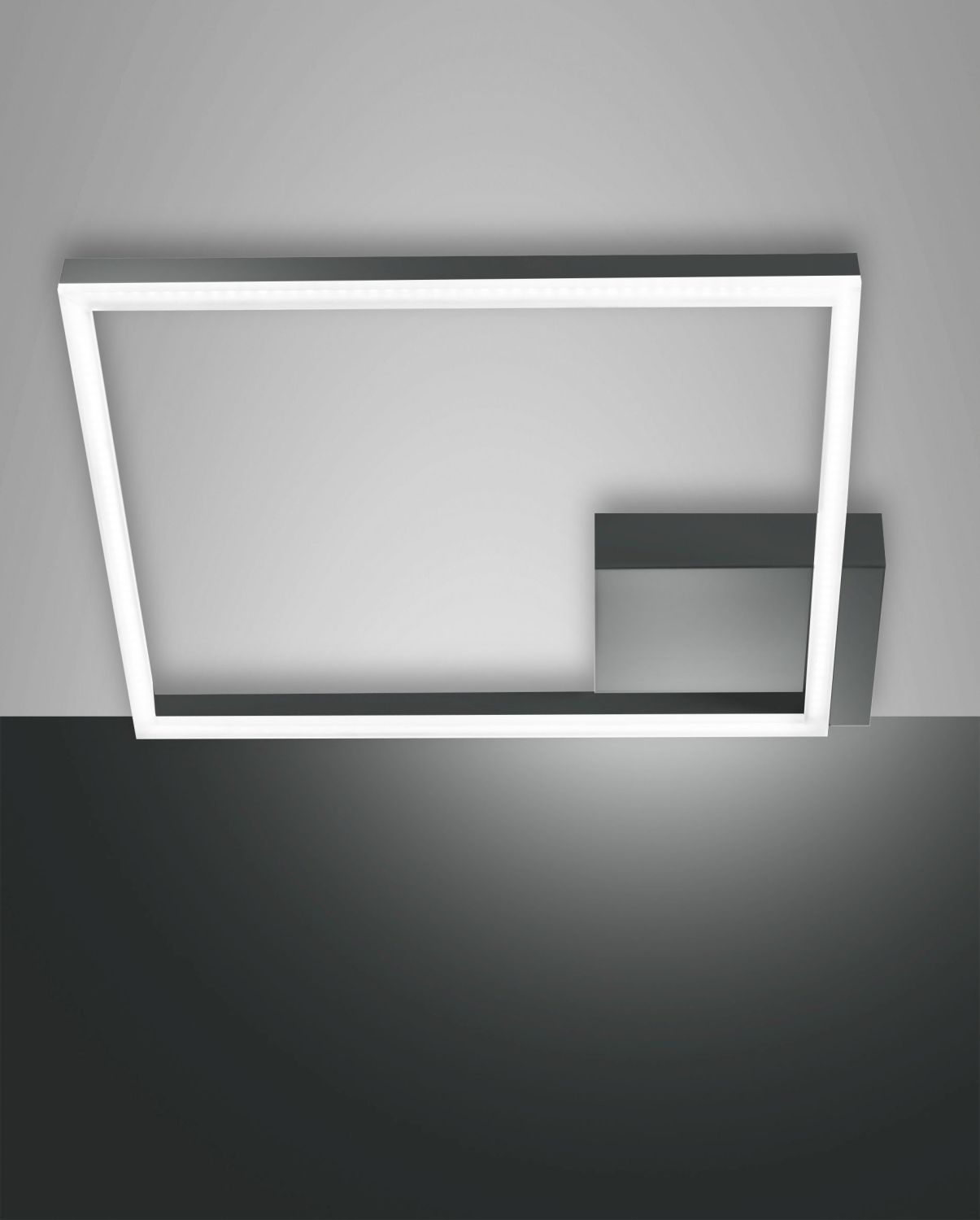 Fabas Luce LED-Deckenleuchte BARD 45x45cm anthrazit 3394-62-282 8019282536314