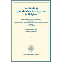 Preisbildung gewerblicher Erzeugnisse in Belgien., Fachbücher
