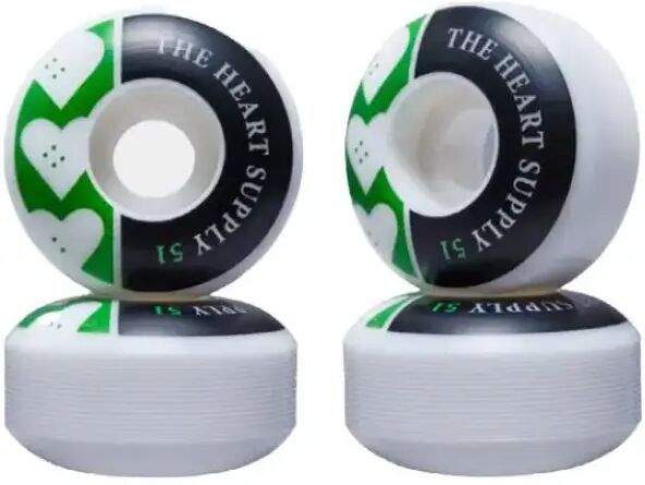 Skateboard Rollen Heart Supply Squad 99A 4 Stk. (51mm - Grün)