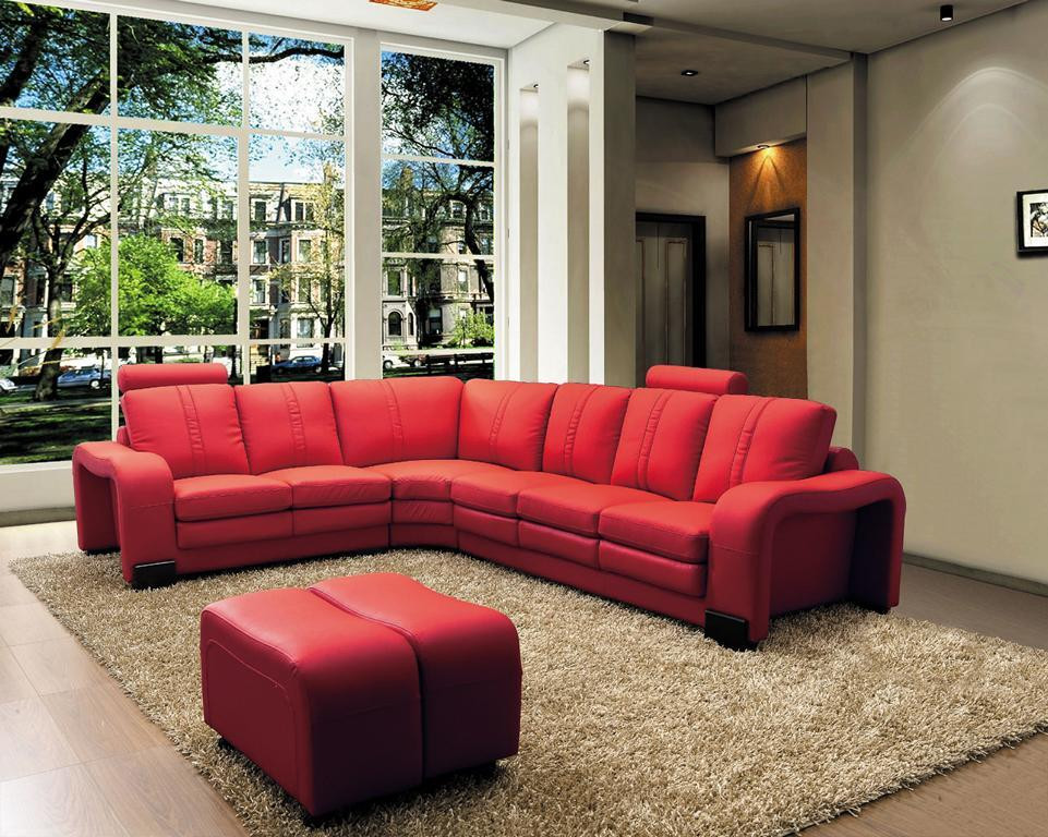 Moderne XXL multifunctionele leren hoekbank voor in de woonkamer