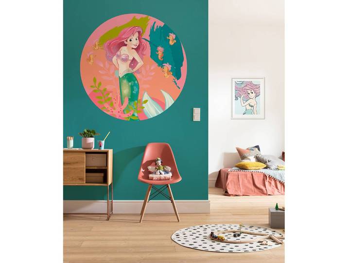 Papier peint intissé Ariel Happy Coral 128 x 128cm Multicolore