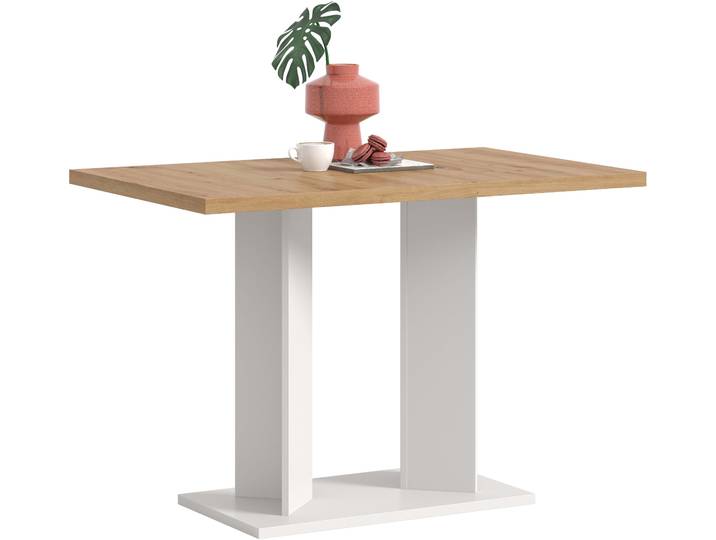 Esstisch HOME AFFAIRE GERO, 110x76x70 cm, mit Säulengestell , weiß, artisan eiche nachbildung, H:76cm, Tische, Esstisch, Tisch, Esstisch, Esszimmer, Esszimmertisch, Küchetisch, Bartisch