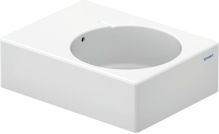 Duravit Design Classics Waschtisch Scola 0685600000 61,5 x 46 cm, Weiß Hochglanz, Becken rechts
