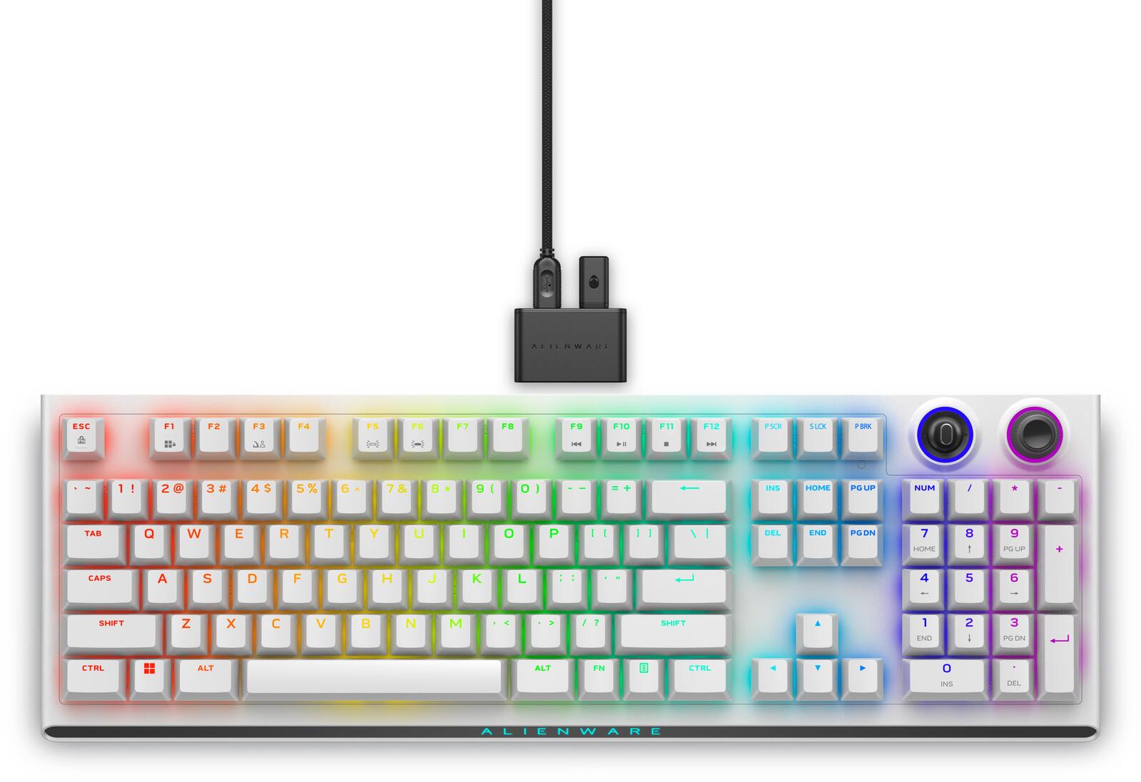 Dell Alienware-Wireless-Tri-Mode-Gamingtastatur AW920K QWERTY US-Englisch, Lunar Light 545-BBFK