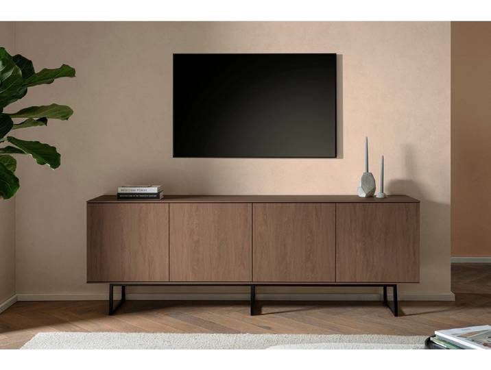 Home affaire Lowboard Lund, moderner TV-Unterschrank, Kommode mit Kufengestell, optisch dünner Oberboden, hochwertige Optik, ausreichend Stauraum