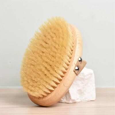 Uplift Picks PureGlow Natural Bristle Wet Dry Body Brush large