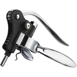 Vacu Vin Hebelkorkenzieher ES, Flaschenöffner, Mehrfarbig, Silber, Schwarz