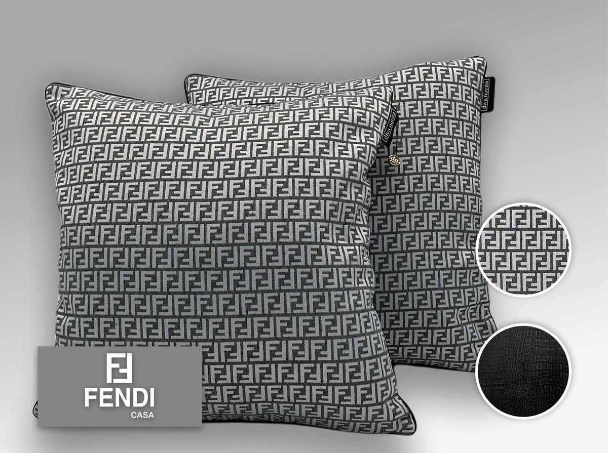 Fendi Casa sierkussen van originele Fendi stof