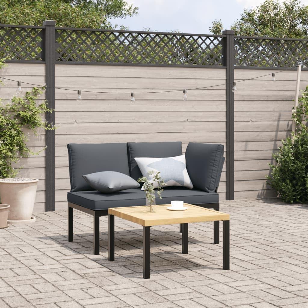 Gartenbank - Terrassenbank - Gartenmöbel - Bank für den Außenbereich - Aluminiumbank - Robuster, pulverbeschichteter Aluminiumrahmen