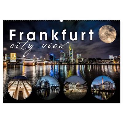 Frankfurt city view (Wandkalender 2027 DIN A2 quer), CALVENDO Monatskalender