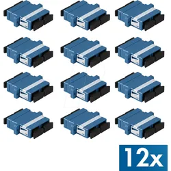 LOGILINK FA01SC7 - LWL Kupplung SC-Duplex, mit Flansch, 12 Stück