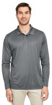Team 365 TT51L Men's Zone Performance Long Sleeve Polo Shirt size 4XL   Polyester